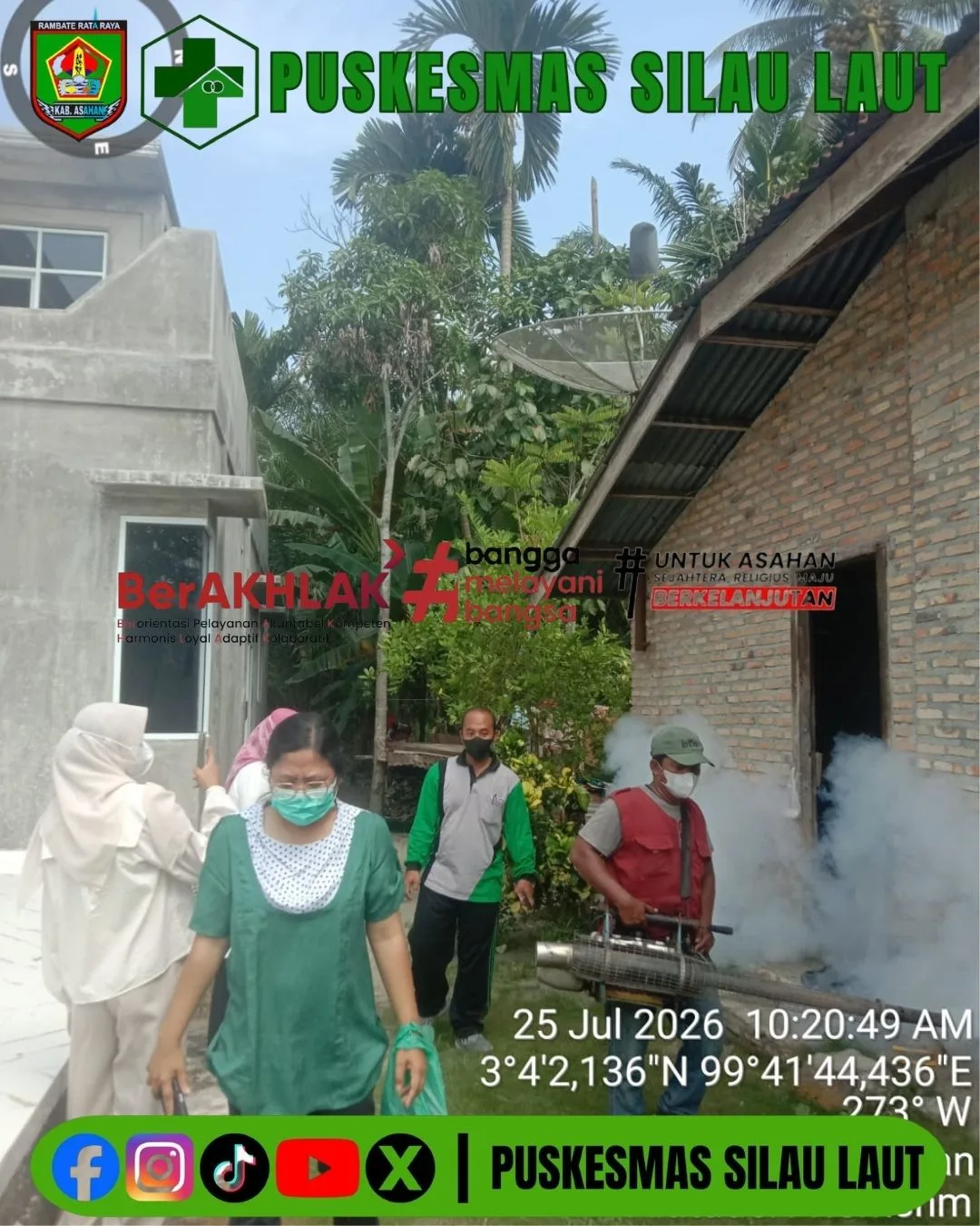 🚨 Kegiatan Fogging Bersama UPTD Puskesmas Silau Laut 🚨