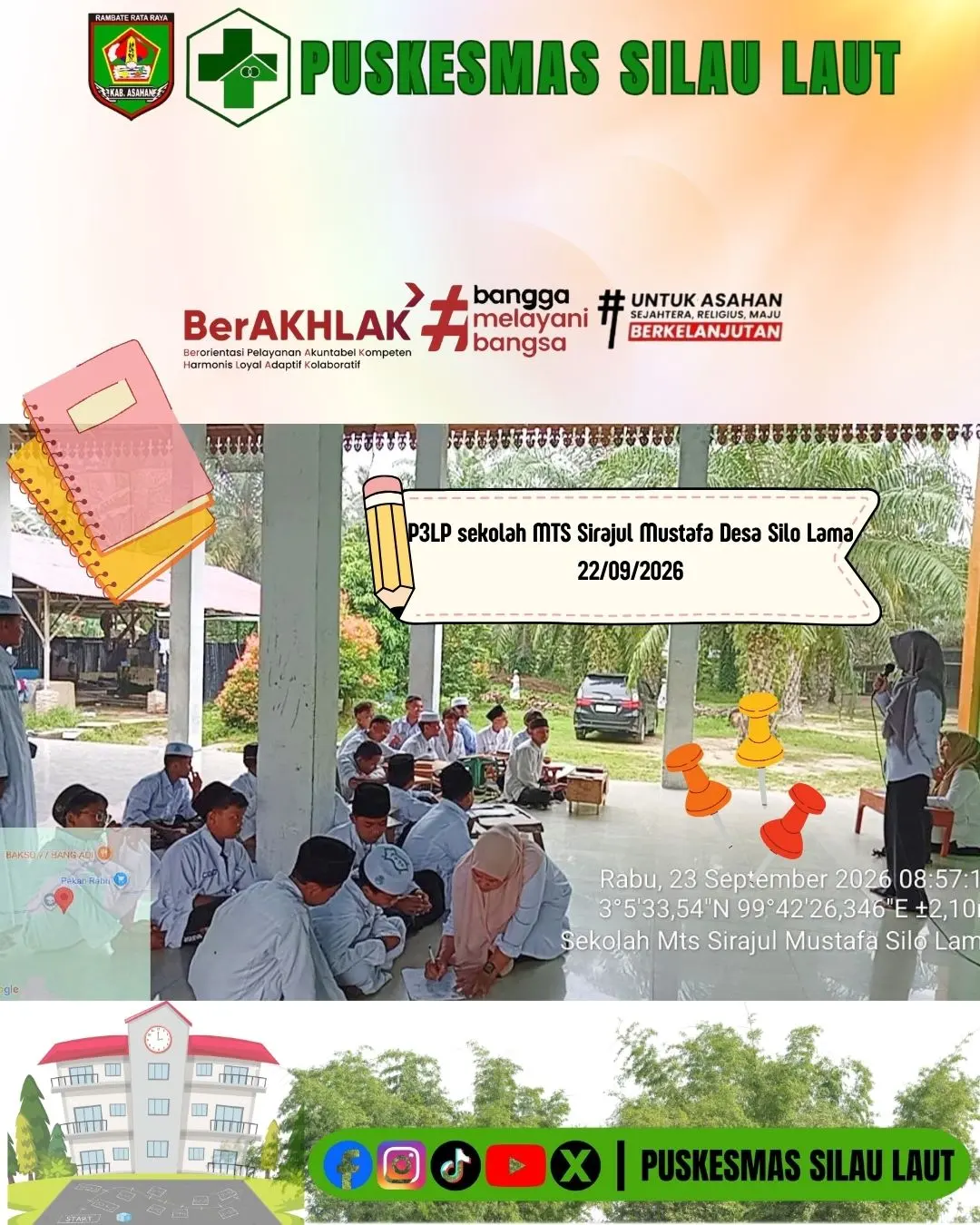 P3LP Sekolah di MTs Sirajul Mustafa Desa Silo Lama