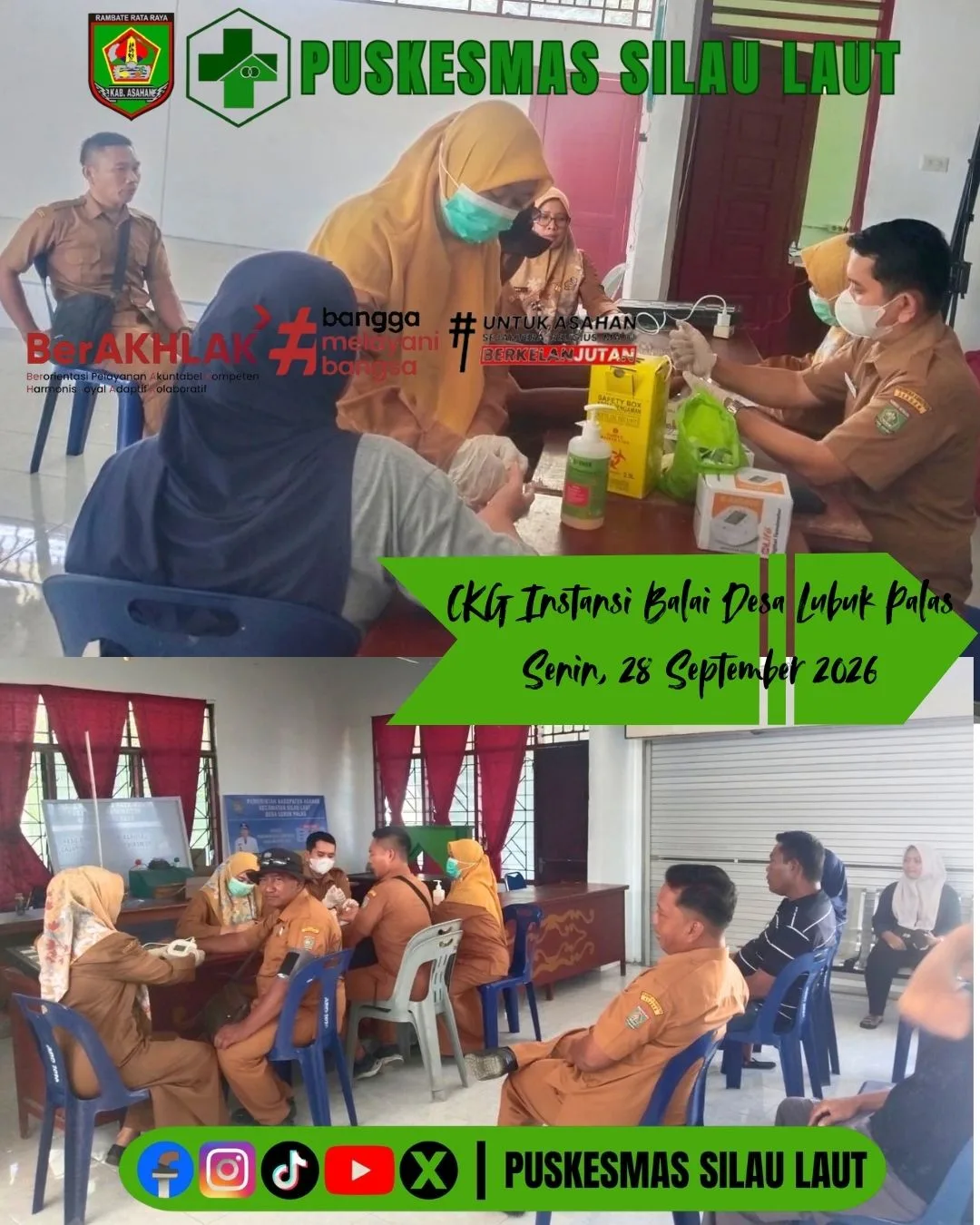 KEGIATAN CKG INSTRANSI DI BALAI DESA LUBUK PALAS 🩺